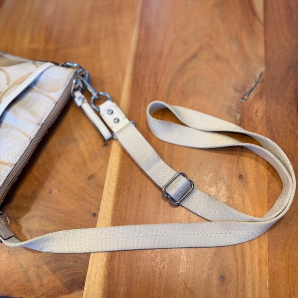 Coach Vintage Y2K Signature Stripe Swingpack Crossbody Bag w/Leather Trim - Picture 11 of 16